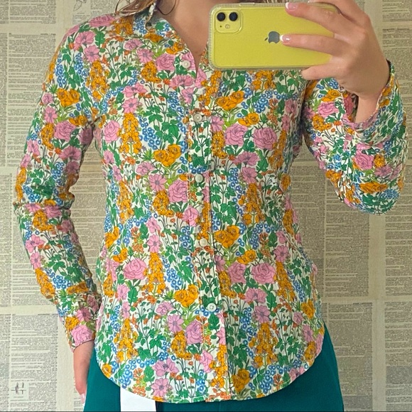 J. Crew Tops - JCrew Slim-fit shirt in Liberty® Petunia floral